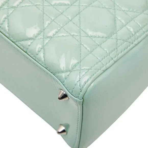 Dior Cannage 2-Way Shoulder Bag Mint Green - Picture 6 of 10
